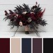 Wedding Bouquets in Purple, Burgundy, Beige & Navy Blue | Halloween-Inspired Faux Bridal & Bridesmaid Bouquets