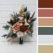 Wedding Bouquets in Orange, Rust, Cinnamon & Peach | Faux Bridal & Bridesmaid Bouquets