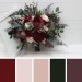 Wedding Bouquets in Burgundy & Blush Pink | Faux Bridal & Bridesmaid Bouquets