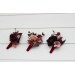 Wedding boutonnieres and wrist corsage in burgundy dusty rose color scheme. Flower accessories. 5270