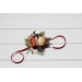 Wedding Boutonnieres & Wrist Corsage in Burgundy, Ivory & Dusty Rose | Faux Flower Accessories