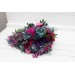 Wedding Bouquets in Teal, Magenta, Blue & Purple | Cascading Faux Bridal & Bridesmaid Bouquets