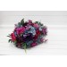 Wedding Bouquets in Teal, Magenta, Blue & Purple | Cascading Faux Bridal & Bridesmaid Bouquets