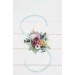 Wedding Boutonnieres & Wrist Corsage in Peach, Purple & Dusty Blue | Wildflower Faux Flower Accessories