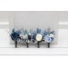 Wedding Boutonnieres & Wrist Corsage in Dusty Blue, White, Ivory & Gray | Faux Flower Accessories
