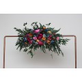 Flower Arch Arrangement in Jewel-Tone Colors | Faux Floral Archway for Wedding