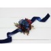 Wedding Boutonnieres & Wrist Corsage in Burgundy, Navy Blue, Dusty Rose & Gold | Faux Flower Accessories