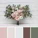 Wedding Bouquets in Beige & Blush Pink | Faux Bridal & Bridesmaid Bouquets