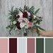 Wedding Bouquets in Burgundy, Blush Pink, Ivory & White | Faux Bridal & Bridesmaid Bouquets