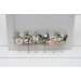 Set of 6 bobby pins in beige white gray blush pink color scheme. Hair accessories. Flower accessories for wedding. 5261