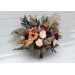 Wedding Bouquets in Rust, Burgundy & Ivory | Faux Bridal & Bridesmaid Bouquets