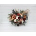 Wedding Bouquets in Rust, Burgundy & Ivory | Faux Bridal & Bridesmaid Bouquets