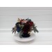 Burgundy navy blue dusty rose gold centerpiece. Table decor. Wedding flowers in box. 5090