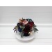 Burgundy navy blue dusty rose gold centerpiece. Table decor. Wedding flowers in box. 5090