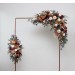  Flower arch arrangement in rust burgundy ivory colors.  Arbor flowers. Floral archway. Faux flowers for wedding arch. 5272