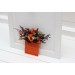 Pocket Boutonniere in Rust, Orange, Burgundy & Navy Blue | Square Flower Accessories