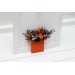 Pocket Boutonniere in Rust, Orange, Burgundy & Navy Blue | Square Flower Accessories