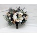 Black, Gold, and White Wedding Bouquets – Bridal and Cascading Faux Designs