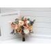Boho Bouquet with Pampas Grass in Orange, Ivory, Rust & Terracotta | Cascading Bridal & Bridesmaid Bouquets