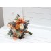 Boho Bouquet with Pampas Grass in Orange, Ivory, Rust & Terracotta | Cascading Bridal & Bridesmaid Bouquets