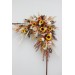 Flower Arch Arrangement in Orange, Rust & Beige with Pampas Grass | Faux Wedding Arch with Sunflowers