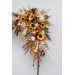 Flower Arch Arrangement in Orange, Rust & Beige with Pampas Grass | Faux Wedding Arch with Sunflowers