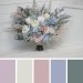 Wedding Bouquets in Dusty Blue, Blush Pink & White | Faux Bridal & Bridesmaid Bouquets