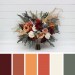 Wedding Bouquets in Rust, Burgundy & Ivory | Faux Bridal & Bridesmaid Bouquets