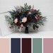 Wedding Bouquets in Burgundy, Navy Blue & Blush Pink | Cascading Bridal & Bridesmaid Faux Bouquets