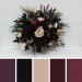 Deep Purple, Black, Gold, and Beige Wedding Bouquets – Regular and Cascade Designs