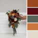Cascading Fall Wedding Bouquet with Orchids & Dahlias | Faux Bridal & Bridesmaid Bouquets