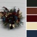 Wedding Bouquets in Burgundy, Navy Blue & Gold | Cascading Bridal & Bridesmaid Faux Bouquets