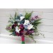 Wedding Bouquets in White, Blue, Magenta & Purple | Exotic Bridal & Bridesmaid Faux Bouquets