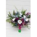 Wedding Bouquets in White, Blue, Magenta & Purple | Exotic Bridal & Bridesmaid Faux Bouquets