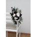 Aisle flowers in black gold white scheme. Chair flowers. Sign flowers. Wedding flowers. Flowers for wedding decor. 5065