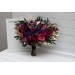 Wedding Bouquets in Purple, Magenta & Gold | Faux Bridal & Bridesmaid Bouquets