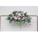 Flower Arch Arrangement in White, Terracotta & Dusty Blue | Faux Floral Archway for Wedding