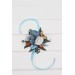 Wedding Boutonnieres & Wrist Corsage in White, Terracotta & Dusty Blue | Faux Flower Accessories