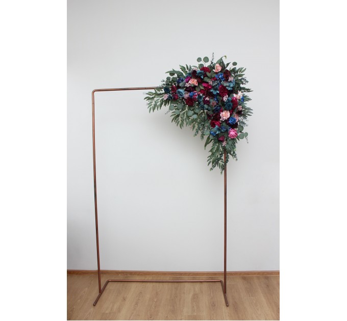 Flower Arch Arrangement in Jewel-Tone Colors | Faux Floral Archway for Wedding