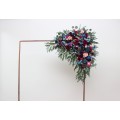 Flower Arch Arrangement in Jewel-Tone Colors | Faux Floral Archway for Wedding