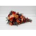 Wedding Bouquets in Burnt Orange, Red & Burgundy | Cascading Bridal & Bridesmaid Faux Bouquets