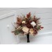 Wedding Bouquets in Terracotta, Brown, Gold & Cream | Faux Bridal & Bridesmaid Bouquets