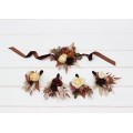 Wedding Boutonnieres & Wrist Corsage in Terracotta, Brown, Gold & Cream | Faux Flower Accessories