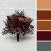 Wedding Bouquets in Rust, Burgundy & Cinnamon | Cascading Bridal & Bridesmaid Faux Bouquets
