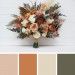 Boho Bouquet with Pampas Grass in Orange, Ivory, Rust & Terracotta | Cascading Bridal & Bridesmaid Bouquets