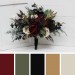 Burgundy, Black, Gold, and Ivory Wedding Bouquets – Bridal and Cascading Faux Bouquets
