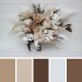 Wedding Bouquets in Beige, White & Brown | Cascading Orchid Bridal & Bridesmaid Faux Bouquets
