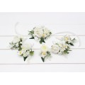 Wedding Boutonnieres & Wrist Corsage in White | Daisy Boutonniere & Mother Corsage