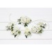 Wedding Boutonnieres & Wrist Corsage in White | Daisy Boutonniere & Mother Corsage
