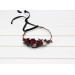 Burgundy black green beige ivory flower crown. Hair wreath. Flower girl crown. Wedding flowers. 5279